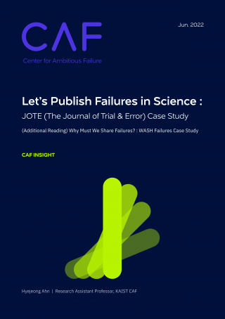 Let’s Publish Failures in Science : JOTE (The Journal of Trial & Error) Case Study