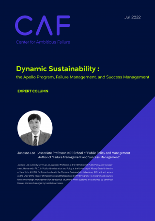 Dynamic Sustainability : the Apollo Program, Failure Management, and Success Management